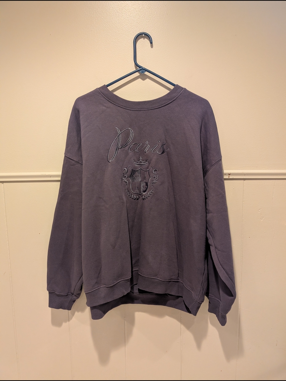 State Of Mind Embroidered 'Paris' Pullover Sweatshirt